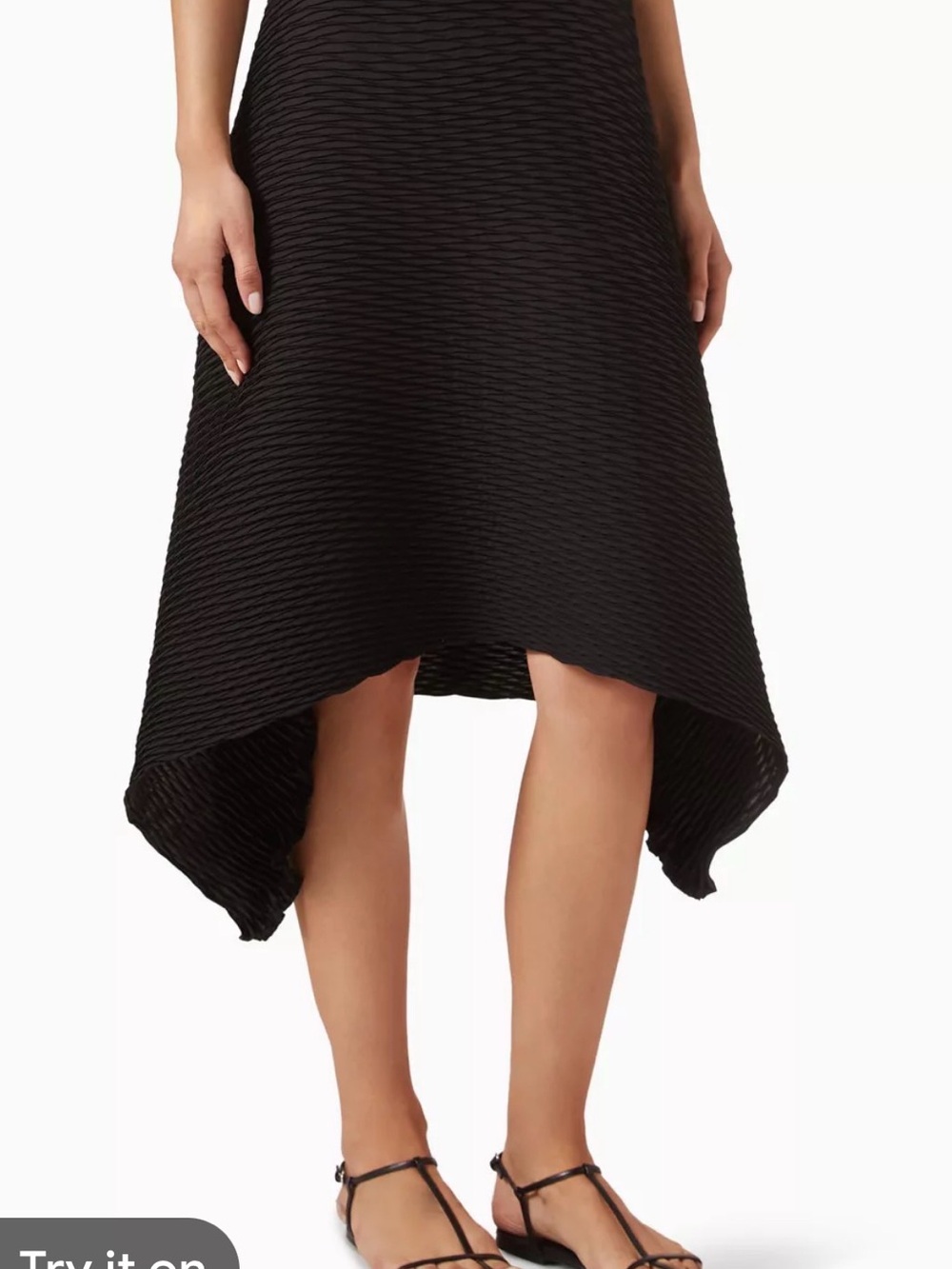 COS SET black polyester recycled pleated Size 2 - Picture 4 of 14